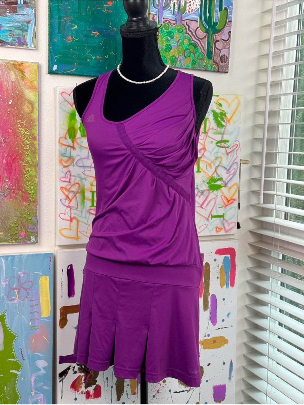 Rare Vintage Adidas Adilibria Ana Ivanovic purple tennis dress